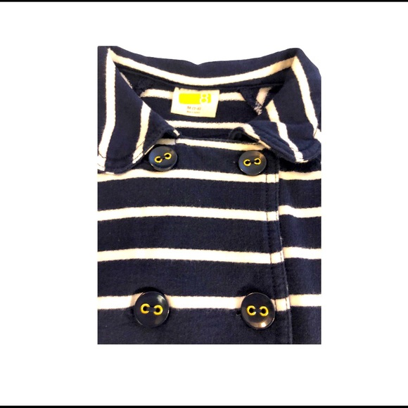 Crazy 8 Navy/ White Striped Nautical Jacket Size 7/8 - Picture 5 of 5
